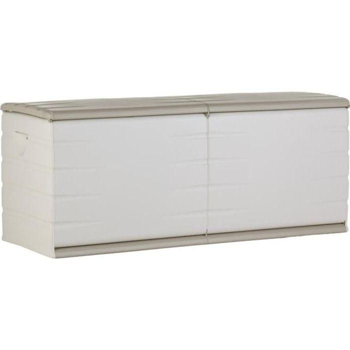 PLASTIKEN 450L Caja con cerradura funcional y estética interior / exterior con ruedas beige