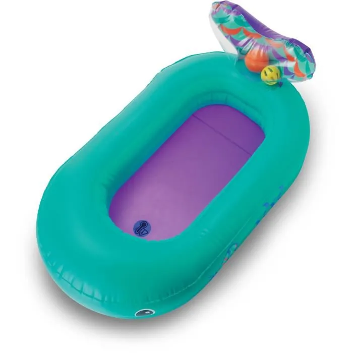 Infantino Bañera Inflable de Ballenas Infantil con Bolas de Juego Integradas y Térmico - 76 x 45 cm 1