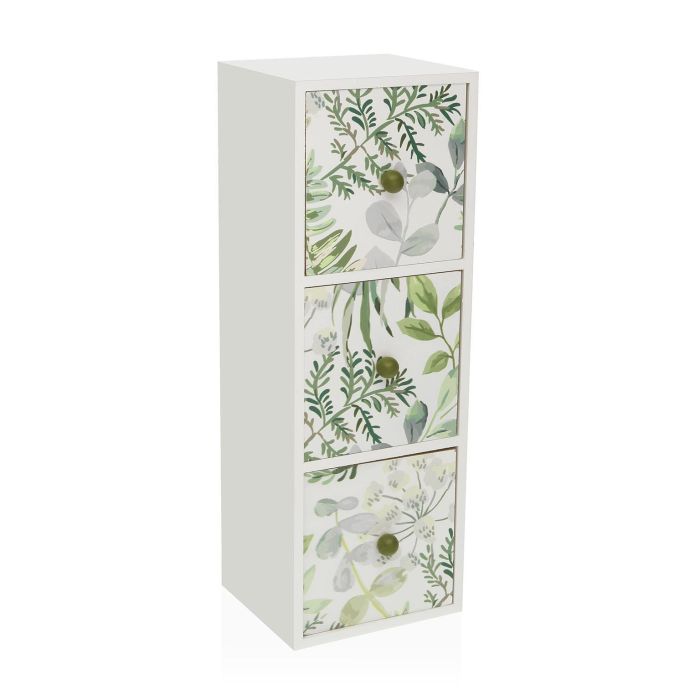 Joyero Blanco 3 Cajones Lime Versa 11x36 cm - Madera (2 Unidades)