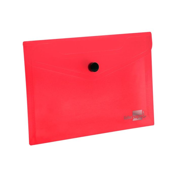 Carpeta Liderpapel Dossier Broche Polipropileno Din A6 Rojo Transparente 12 unidades 1