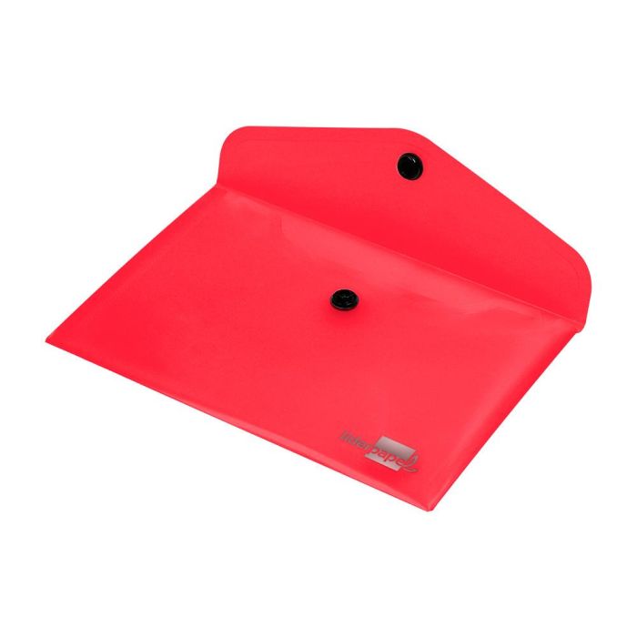 Carpeta Liderpapel Dossier Broche Polipropileno Din A6 Rojo Transparente 12 unidades 2