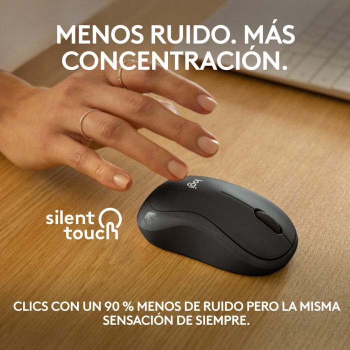 Ratón Bluetooth Inalámbrico Logitech M240 Grafito Monocromo 7