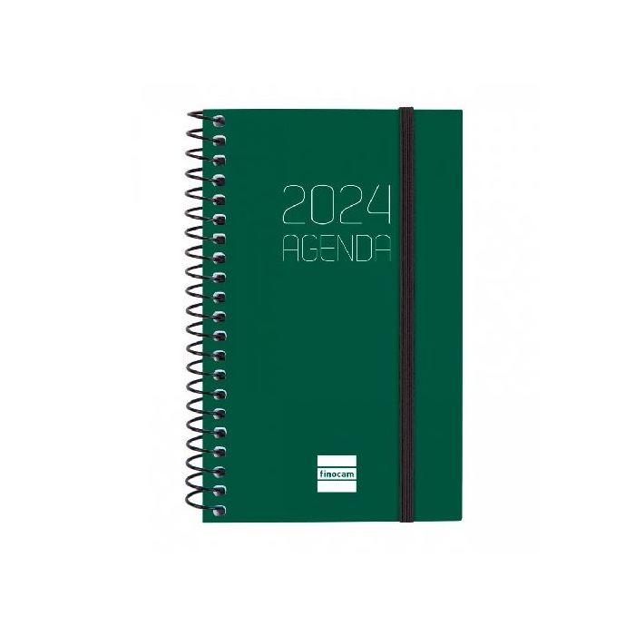 Finocam agenda espiral opaque e3 svh 79x127mm verde 2024