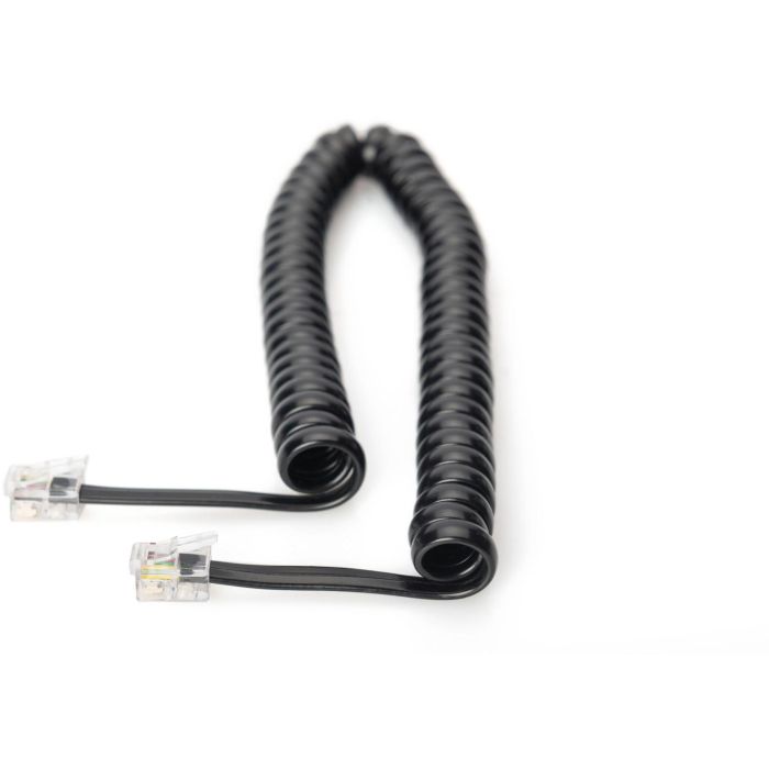 Digitus UAE Modular Spiral-Anschlusskabel Cable espiral modular RJ10 a RJ10 Negro Macho Macho 2 m 2