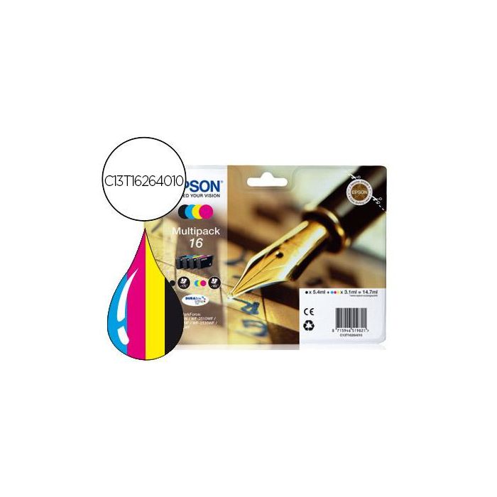 Consumibles Epson Tinta Durabrite 16 Multipack