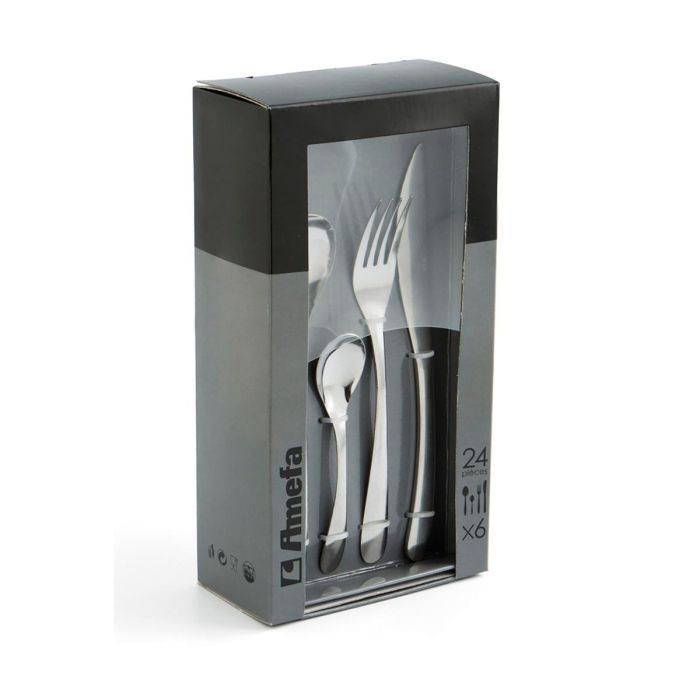 Set 24 Cubiertos Acero Inox Nymphea Amefa 27 cm-1,5-1,2 mm 1