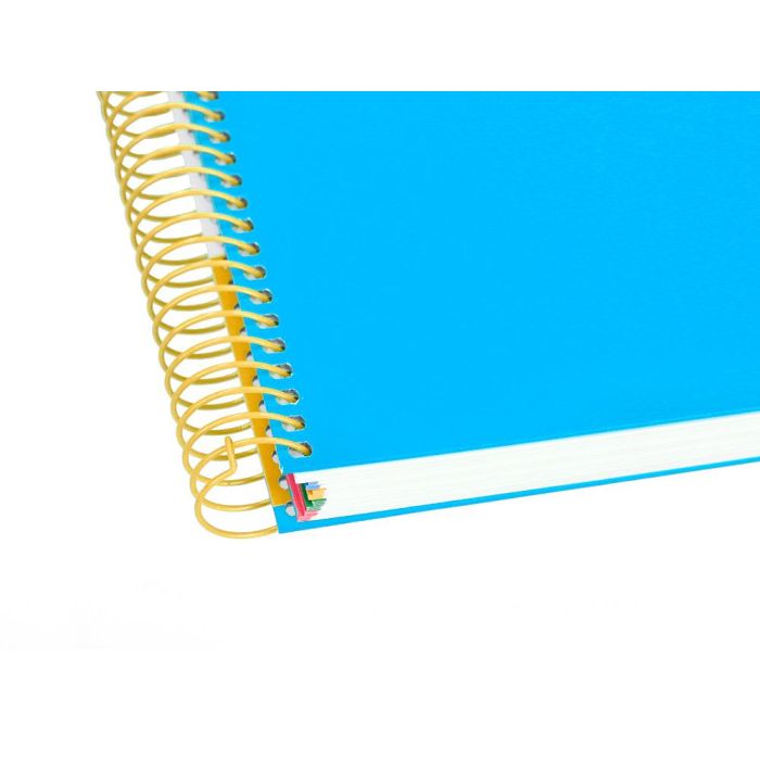 Cuaderno Espiral A4 Micro Antartik Tapa Forrada 120H 100 gr Horizontal 5 Bandas 4 Taladros Color Azul