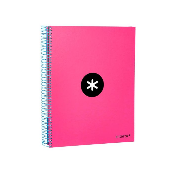 Cuaderno Espiral A4 Micro Antartik Tapa Forrada 120H 90 gr Horizontal 5 Bandas 4 Taladros Color Rosa 4