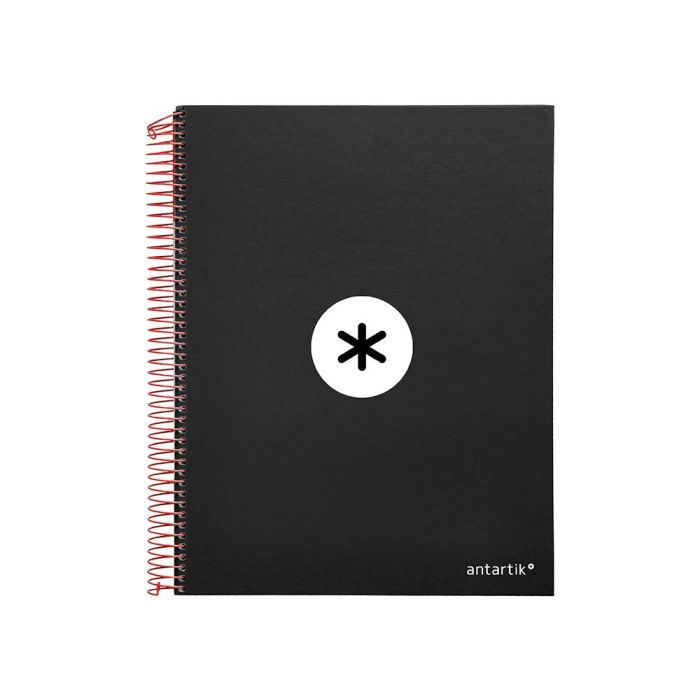 Cuaderno Espiral A4 Micro Antartik Tapa Forrada 120H 90 gr Horizontal 5 Bandas 4 Taladros Color Negro 1