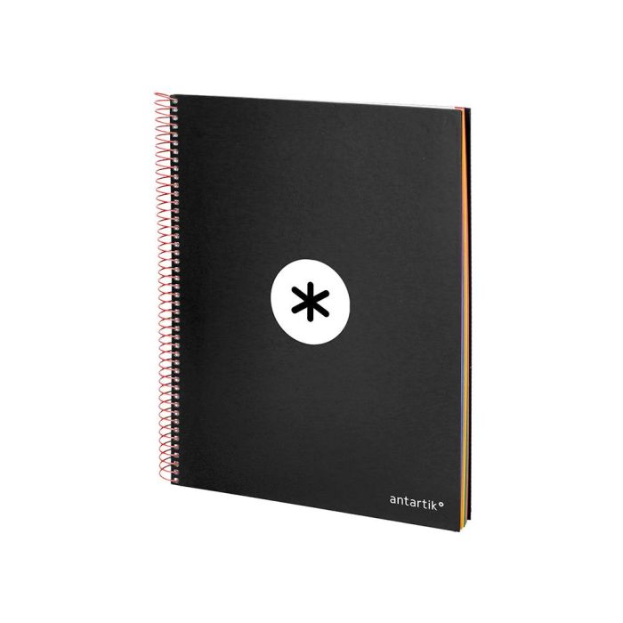 Cuaderno Espiral A4 Micro Antartik Tapa Forrada 120H 90 gr Horizontal 5 Bandas 4 Taladros Color Negro 3