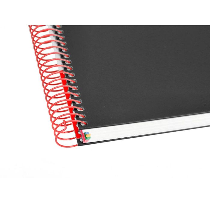 Cuaderno Espiral A4 Micro Antartik Tapa Forrada 120H 90 gr Horizontal 5 Bandas 4 Taladros Color Negro 7