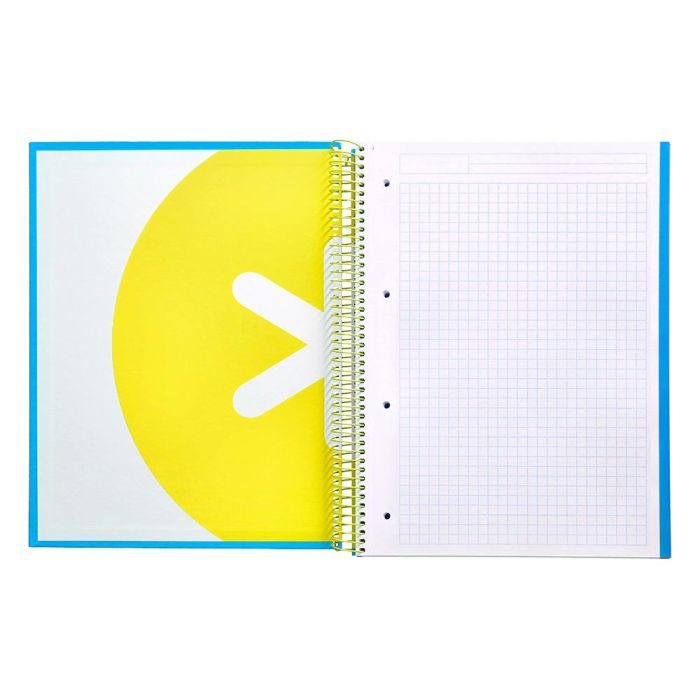 Cuaderno Espiral A4 Micro Antartik Tapa Forrada 120H 90 gr Cuadro 5 mm 5 Bandas 4 Taladros Color Azul 6