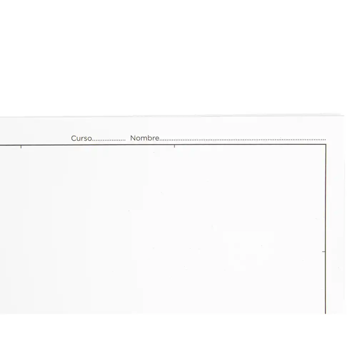 Liderpapel Bloc Dibujo Lineal Espiral 460x325 mm 20 Hojas 180 gr/m2 con Recuadro Perforado 3