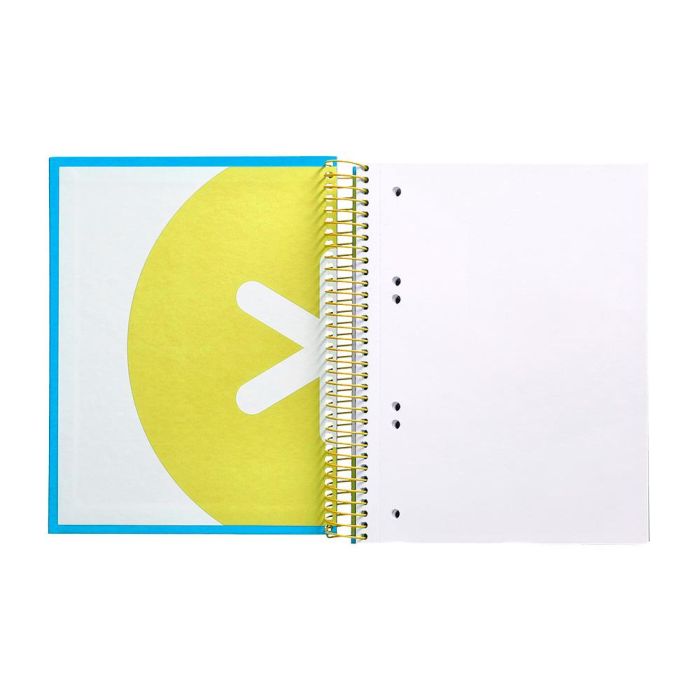 Cuaderno Espiral A5 Micro Antartik Tapa Forrada 120H 90 gr Liso Con Bandas 6 Taladros Color Azul 6