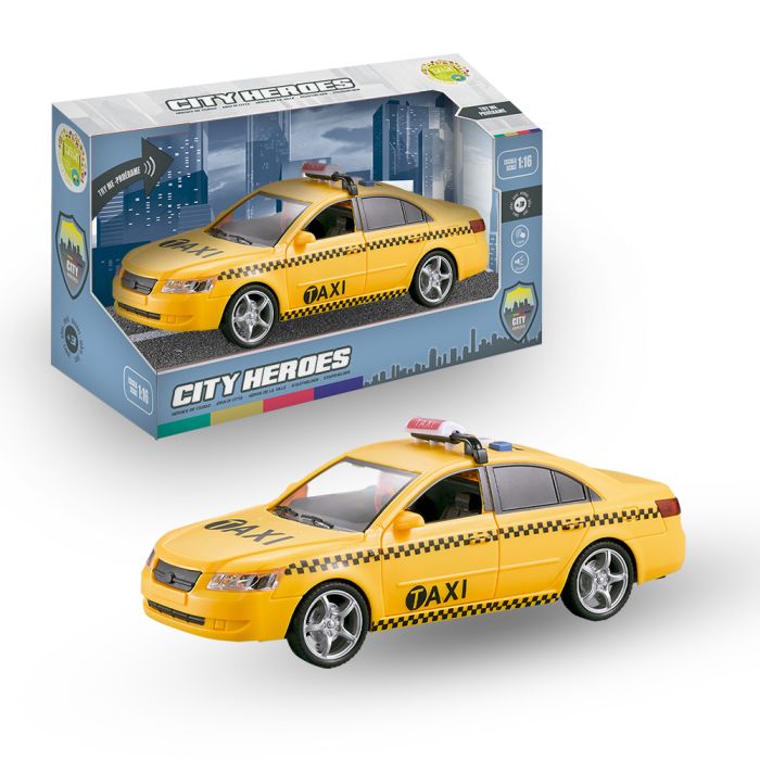 Taxi Con Luz Y Sonido Heroes De Ciudad 1:16 Tachan