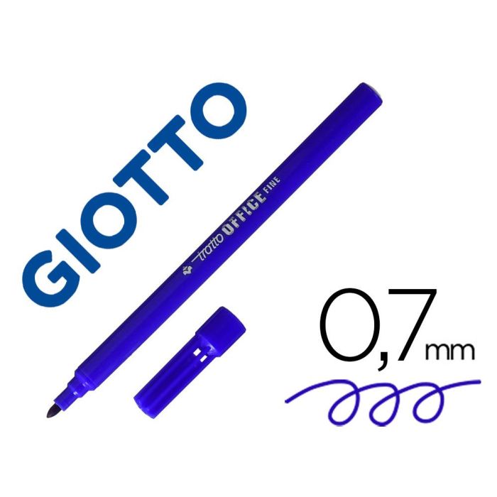 Rotulador Tratto Office Fine Punta De Fibra Trazo 0,7 mm Azul 12 unidades