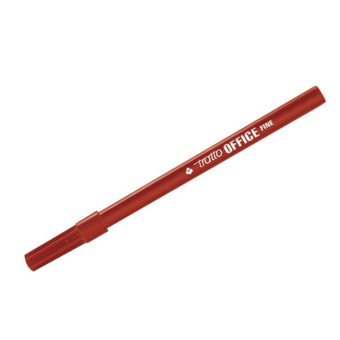 Rotulador Tratto Office Fine Punta De Fibra Trazo 0,7 mm Rojo 12 unidades 1