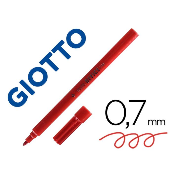 Rotulador Tratto Office Fine Punta De Fibra Trazo 0,7 mm Rojo 12 unidades