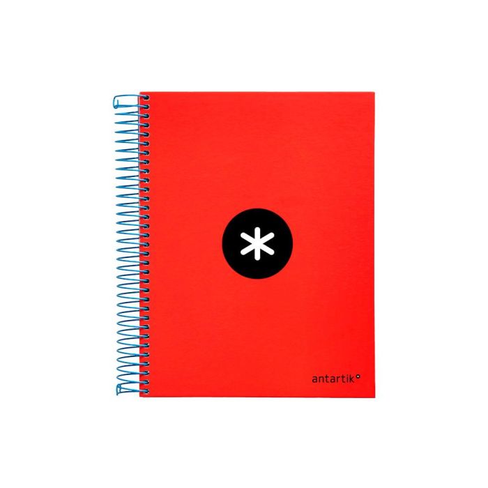 Cuaderno Espiral A5 Micro Antartik Tapa Forrada120H 90 gr Cuadro 5 mm 5 Bandas 6 Taladros Colores Surtidos 18 unidades 2