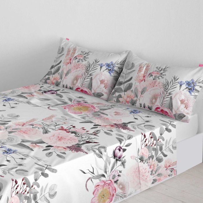 Sábana Encimera HappyFriday Delicate bouquet Multicolor Cama de 105 3