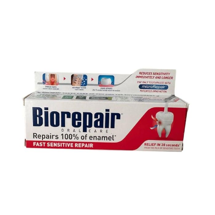 Biorepair Pasta de Dientes Reparación Rápida para Dientes Sensibles, Micro-Repair, 60 mL