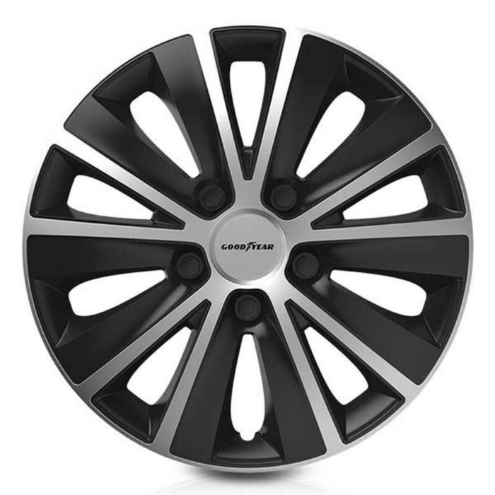 Tapacubos Goodyear Monaco Negro Plateado 16" (4 uds)