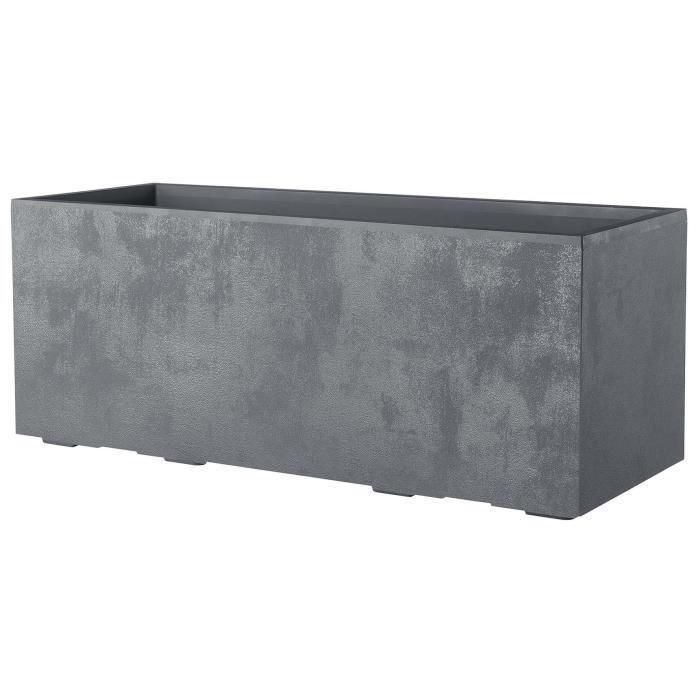 Jardinera Muret - DEROMA - Millennium R - Gris ceniza - Con reserva de agua - Ruedas - 99 cm