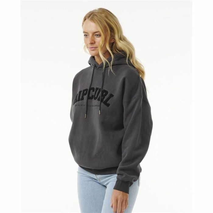 Sudadera con Capucha Mujer Rip Curl Varsity Negro 3 Sudadera con Capucha Mujer Rip Curl Varsity Negro 3