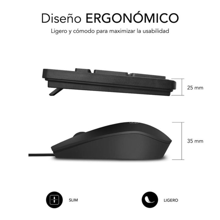 Teclado y Ratón Subblim Combo Business Slim CSSK01 1 Teclado y Ratón Subblim Combo Business Slim CSSK01 1