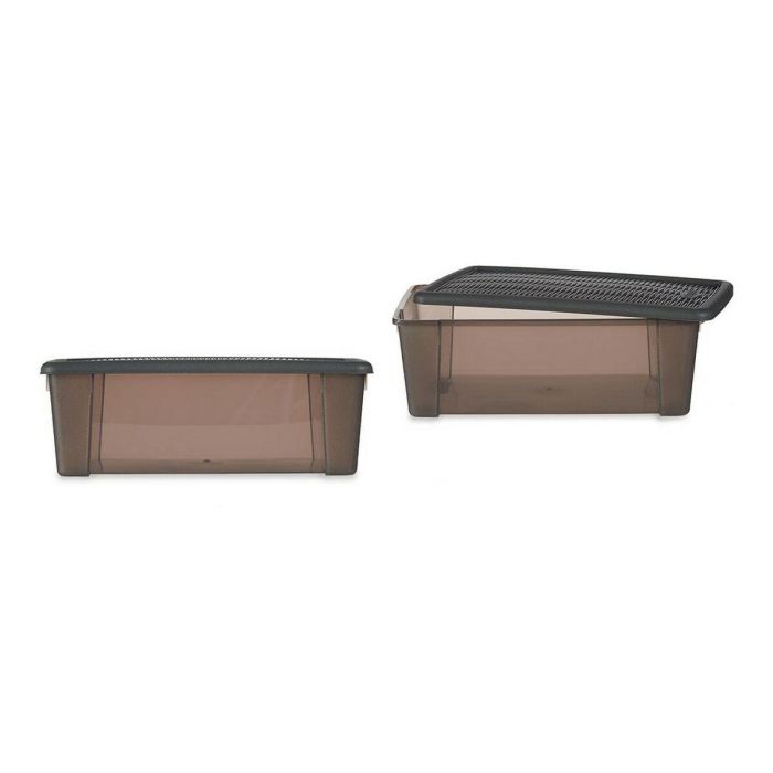 Caja con Tapa Stefanplast 30838 Elegance Gris Transparente Plástico 5 L 1 Caja con Tapa Stefanplast 30838 Elegance Gris Transparente Plástico 5 L 1