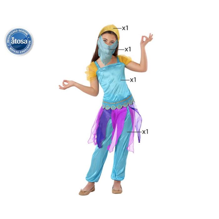 Disfraz Princesa Arabe Niña Infantil Celeste 10-12 Años Disfraz Princesa Arabe Niña Infantil Celeste 10-12 Años