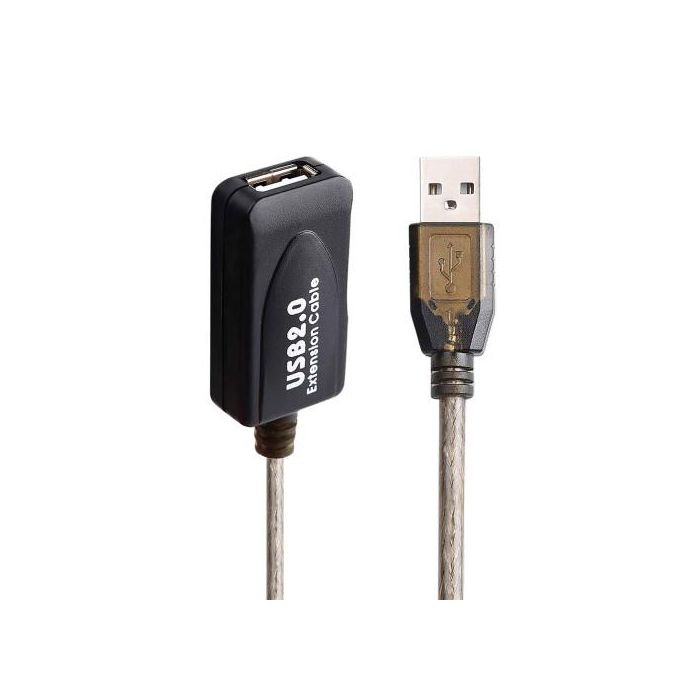 Ewent EW1021 Cable USB 2.0 A Macho a Hembra 10 m Negro 1