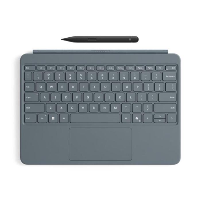 Microsoft Teclado para Surface Pro 12 Pulgadas con Slim Pen y Retroiluminación, Tejido Alcántara - Océano
