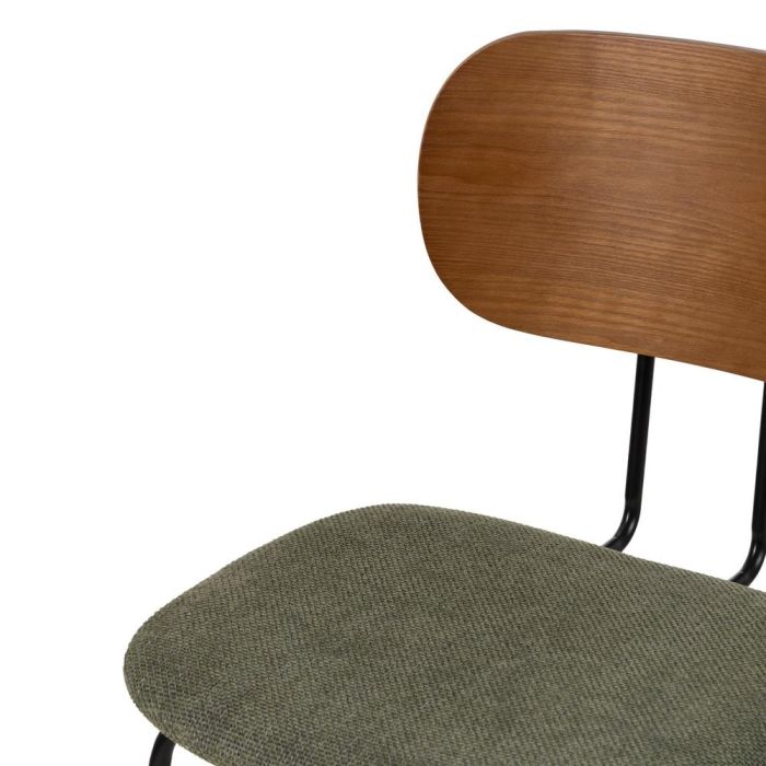 Silla Marrón-Verde Tejido-Metal Salón 48 X 55 X 82,50 cm