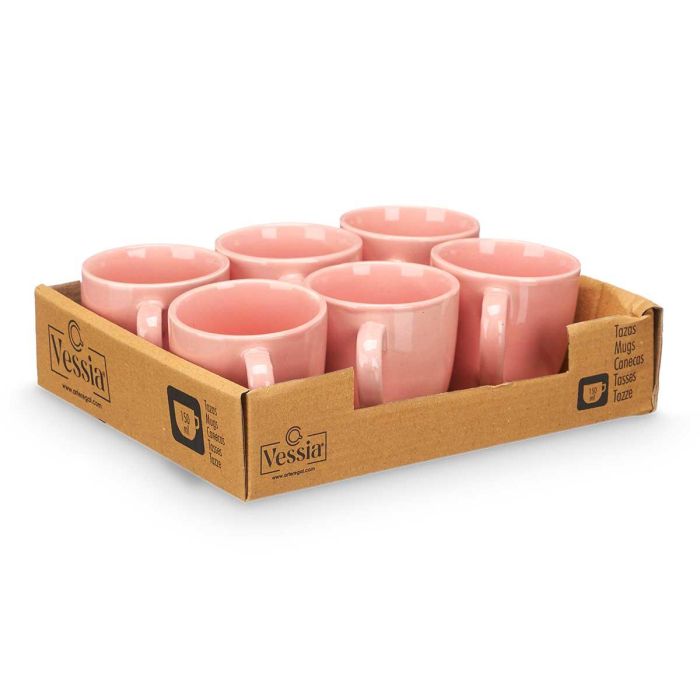 Taza Cafe Rosa Palo 150 Ml Vessia 10X7CM (24 Unidades) 2 Taza Cafe Rosa Palo 150 Ml Vessia 10X7CM (24 Unidades) 2
