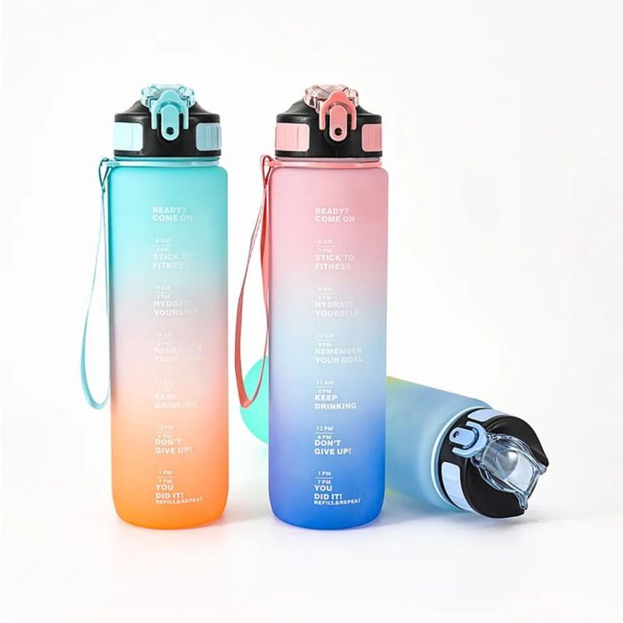 Bewinner Botella Sport Agua Multicolor 600 ml (12 Unidades) 7 Bewinner Botella Sport Agua Multicolor 600 ml (12 Unidades) 7