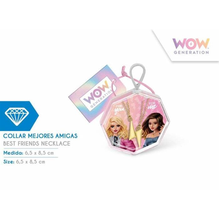Wow Generation Pack de Collares Octogonales para Mejores Amigas, Fabricados en Metal, Edad Recomendada +3 Años 1 Wow Generation Pack de Collares Octogonales para Mejores Amigas, Fabricados en Metal, Edad Recomendada +3 Años 1