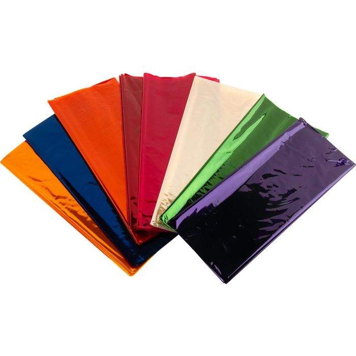 Papel Celofan Liderpapel 50x70 cm 22 gr-M2 Bolsa De 10 Hojas Colores Surtidos 2