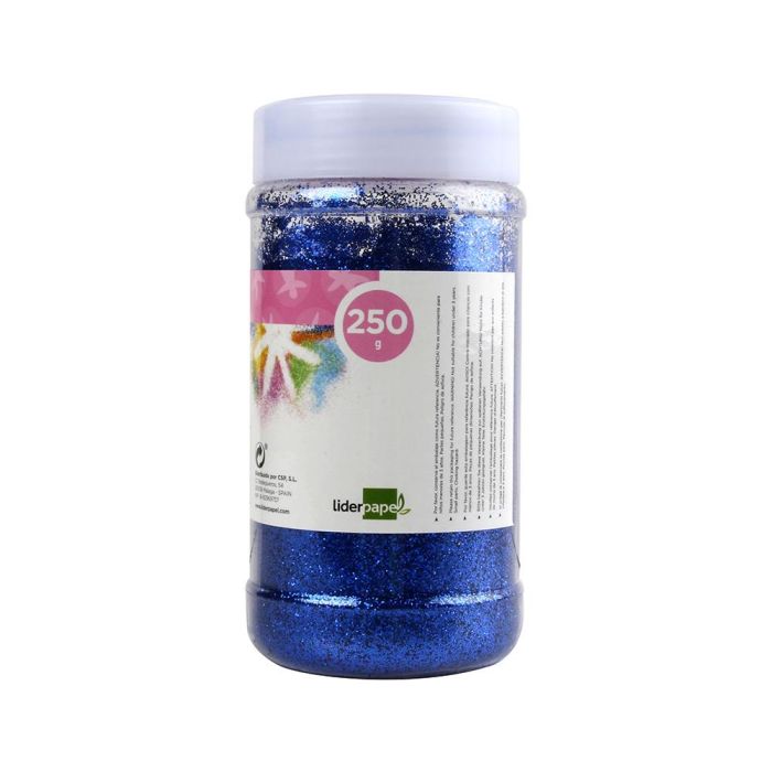 Purpurina Liderpapel Fantasia Color Azul Metalizado Bote De 250 gr 1