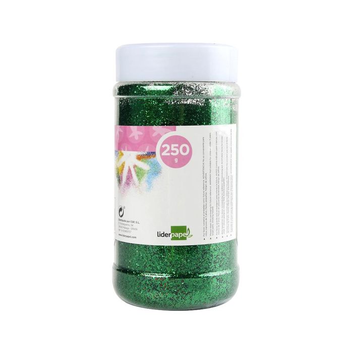 Purpurina Liderpapel Fantasia Color Verde Metalizado Bote De 250 gr 1