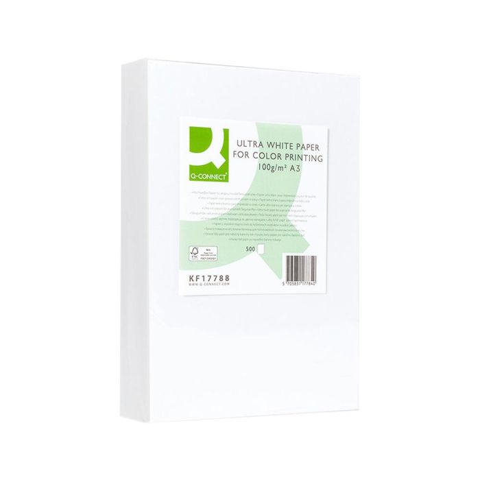 Papel Fotocopiadora Q-Connect Ultra White Din A3 100 gramos Paquete De 500 Hojas 3