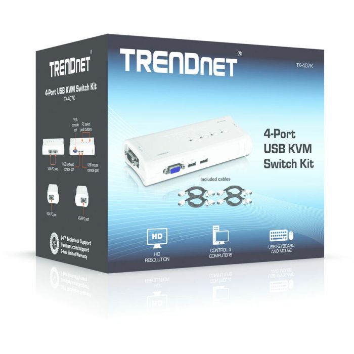 Switch KVM Trendnet TK-407K 3