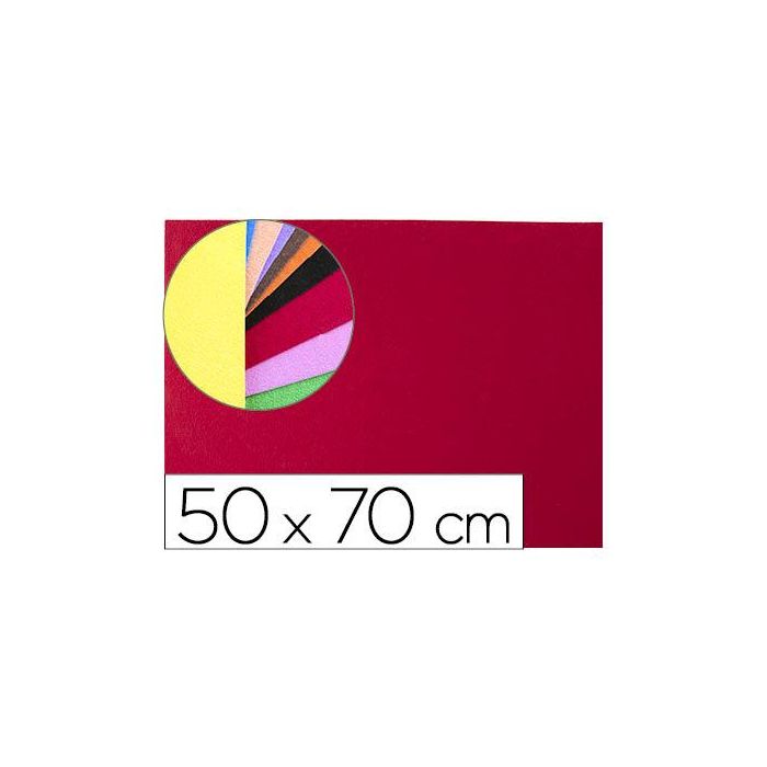 Goma Eva Liderpapel 50x70 cm 60 gr-M2 Espesor 2 mm Textura Toalla Rojo 10 unidades