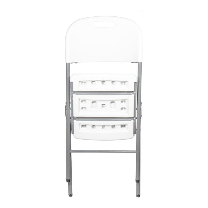 Silla plegable blanca 86,5 x 47 x 54cm asiento 40 x 42cm edm 4
