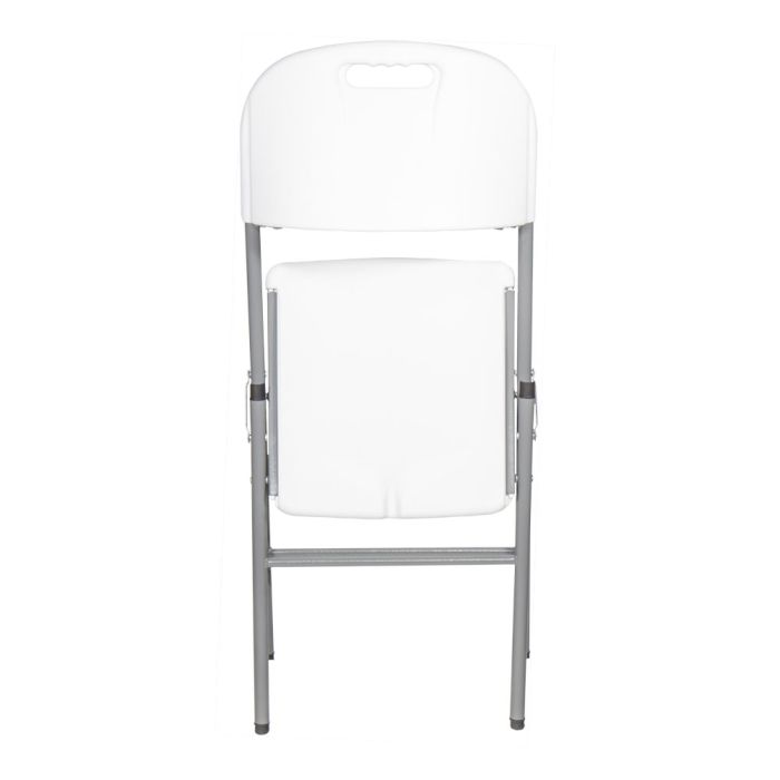Silla plegable blanca 86,5 x 47 x 54cm asiento 40 x 42cm edm 5