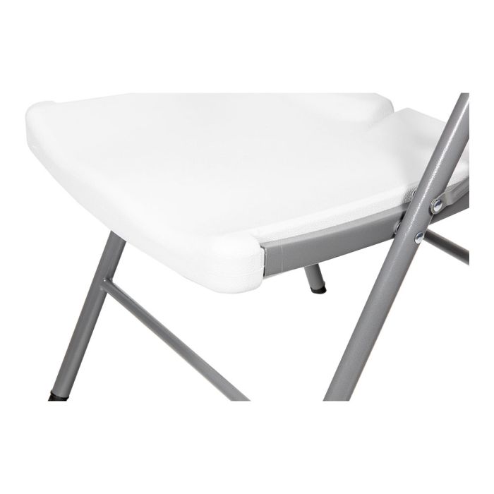 Silla plegable blanca 86,5 x 47 x 54cm asiento 40 x 42cm edm 8
