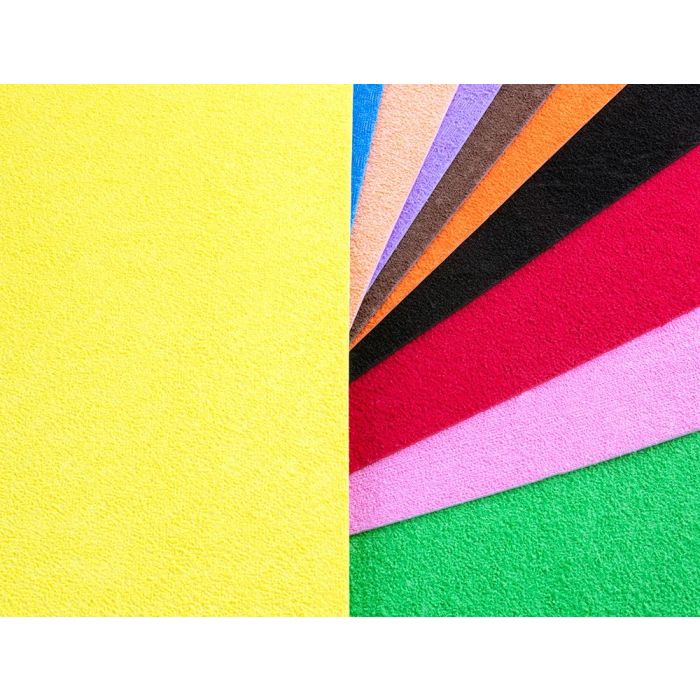 Goma Eva Liderpapel 50x70 cm 60 gr-M2 Espesor 2 mm Textura Toalla Amarillo 10 unidades 3