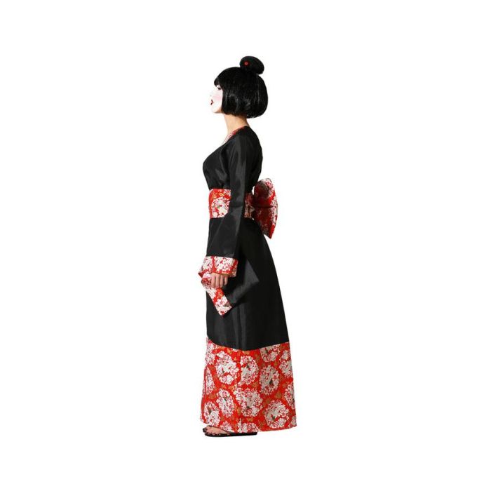 Disfraz Geisha Kimono Negro Mujer Adulto XS-S