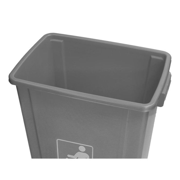 Papelera Contenedor Q-Connect Plastico Con Tapa De Balancin 58 Litros Gris 470x330X760 mm 6