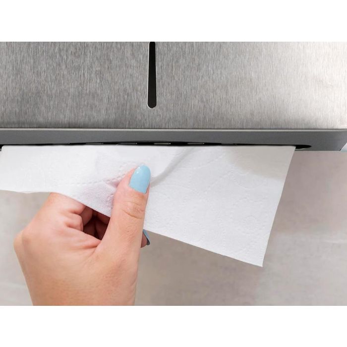 Dispensador Q-Connect De Toallitas De Papel Acero Inoxidable 283x100X365 mm 8